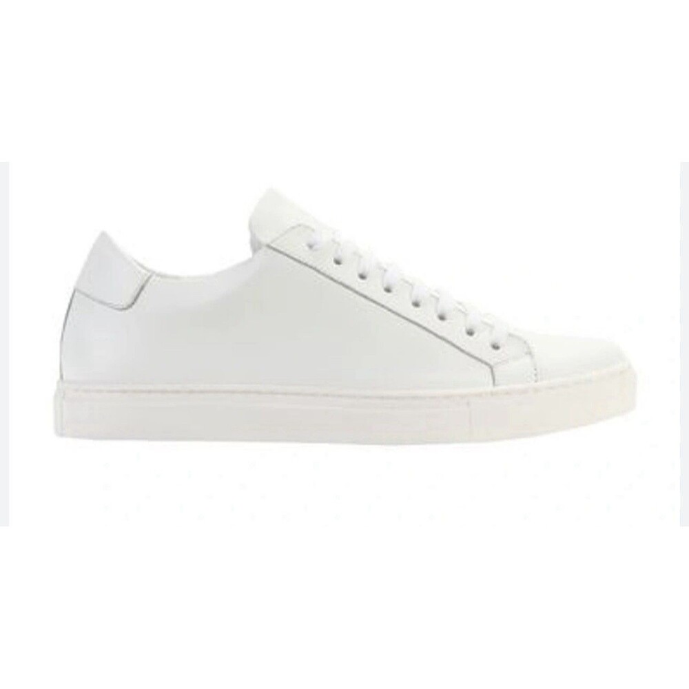 Stefani Bonfiglioli Italian White Leather Low Top Lace Up Sneaker 40 U.S. 7-7.5
